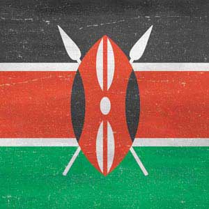 Kenya Flag Distressed Cochlear Nucleus 5 Sound Processor Skin